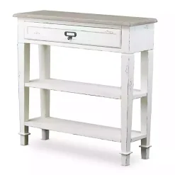Kirklands Home Console Tables|Distressed 1-Drawer Console Table White