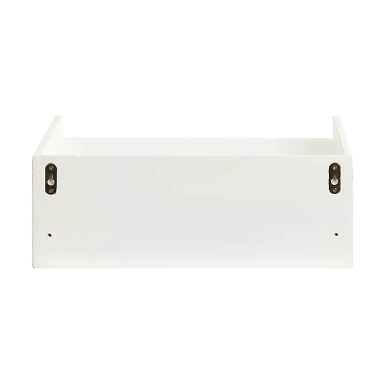 Kirklands Home Accent & End Tables|Distressed Drawer Kitt Floating Side Table White
