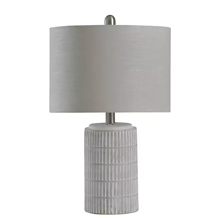Kirklands Home Table Lamps|Distressed Modern Farmhouse Table Lamp White