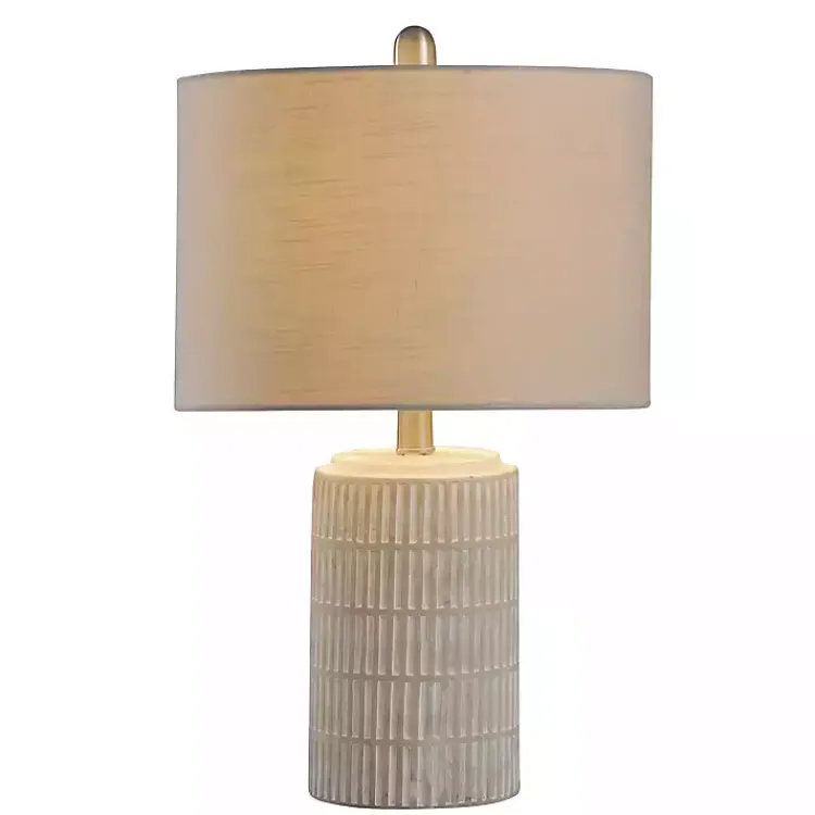 Kirklands Home Table Lamps|Distressed Modern Farmhouse Table Lamp White