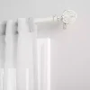 Kirklands Home Curtain Rods & Hardware|Distressed White Open Sphere Curtain Rod, 120 in.