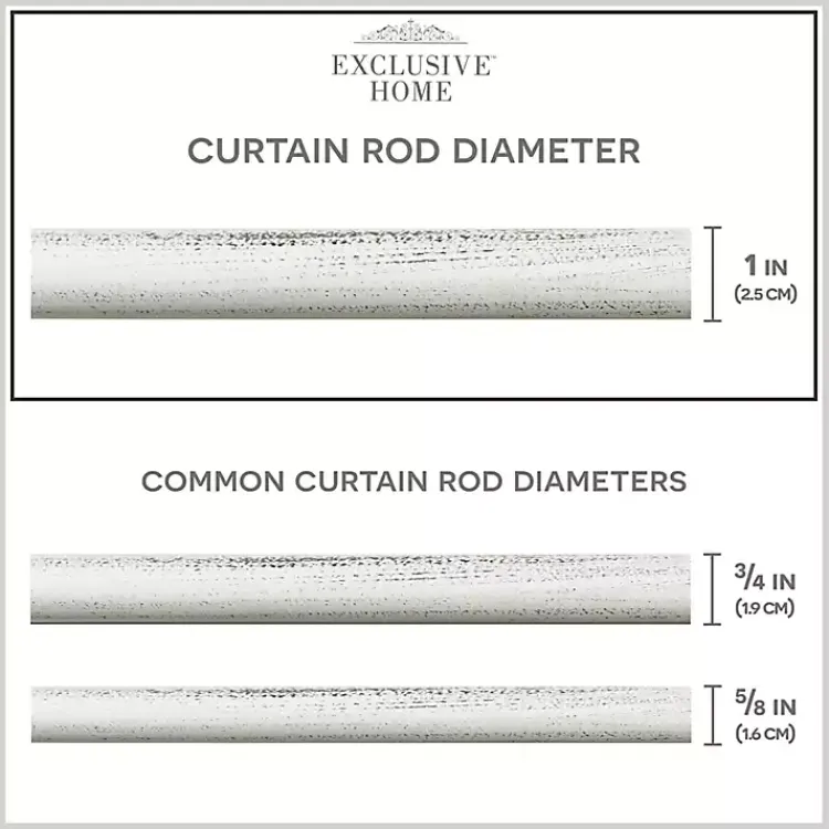 Kirklands Home Curtain Rods & Hardware|Distressed White Open Sphere Curtain Rod, 120 in.