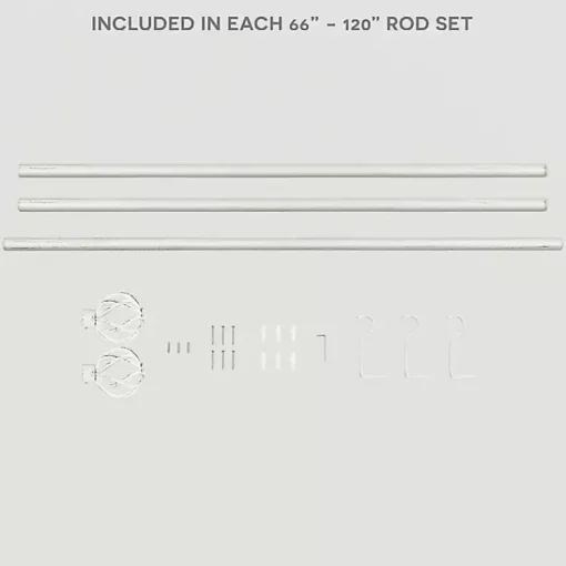 Kirklands Home Curtain Rods & Hardware|Distressed White Open Sphere Curtain Rod, 120 in.