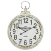 Kirklands Home Clocks|Distressed White Pocket Wall Clock