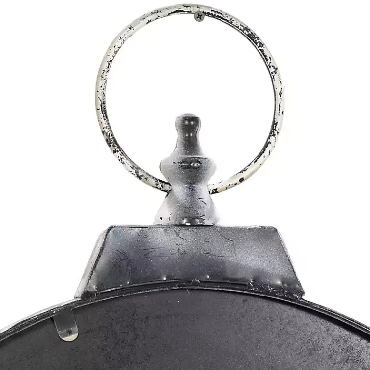 Kirklands Home Clocks|Distressed White Pocket Wall Clock