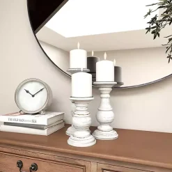 Online Distressed Wood 3-pc. Candle Holder Set Candle Holders