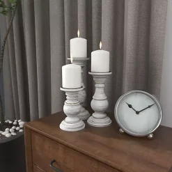 Online Distressed Wood 3-pc. Candle Holder Set Candle Holders