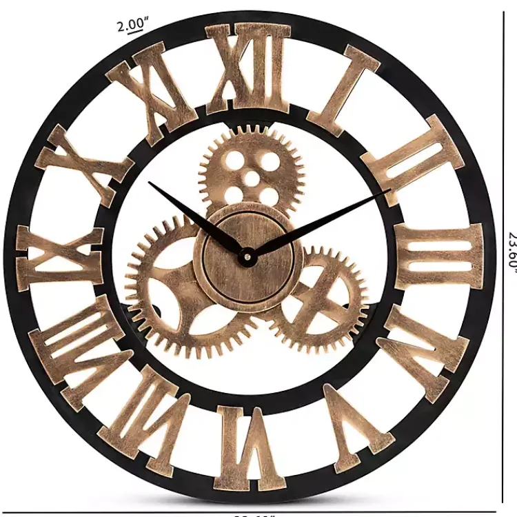 Kirklands Home Clocks|Distressed Wood Vintage Wall Clock