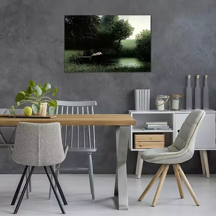 Kirklands Home Canvas Art|Diving Pig Canvas Art Print Green