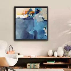 Kirklands Home Canvas Art|Dizzy at the Edge Framed Canvas Art Print Blue