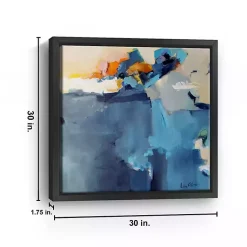 Kirklands Home Canvas Art|Dizzy at the Edge Framed Canvas Art Print Blue