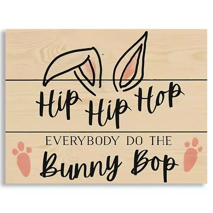 Do the Bunny Bop Wood Wall Plaque Easter Decorations