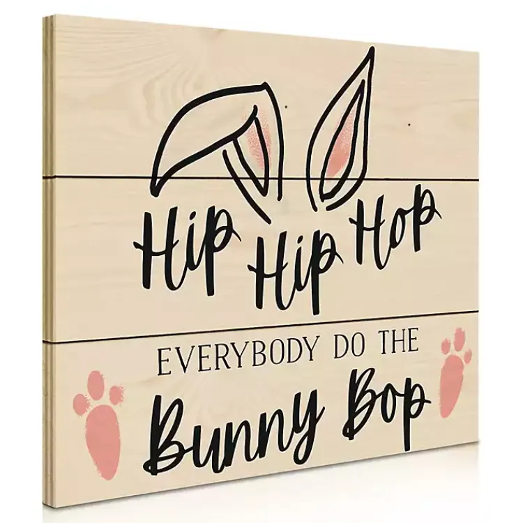 Do the Bunny Bop Wood Wall Plaque Easter Decorations
