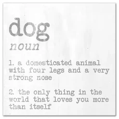 Kirklands Home Wall Quotes & Signs|Dog Definition Canvas Art Print White