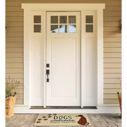 Kirklands Home Doormats|Dogs Welcome People Tolerated Doormat