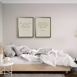 Kirklands Home Wall Quotes & Signs|Don't Cry Dr. Seuss Quote Framed Art Print Tan