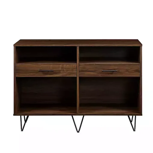 Kirklands Home Console Tables|Doreen Dark Brown Hairpin Console Table