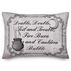 Double, Toil, and Trouble Accent Pillow Halloween