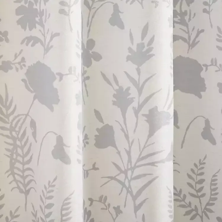 Kirklands Home Curtains & Drapes|Dove Gray Floral 2-pc. Curtain Panel Set, 96 in.