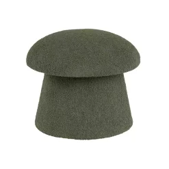 Kirklands Home Benches & Ottomans|Drak Boucle Mushroom Storage Ottoman Green