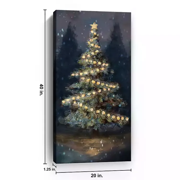 Online Dreamy Christmas Tree Canvas Art Print, 20x40 in. Christmas Art & Wall Decor
