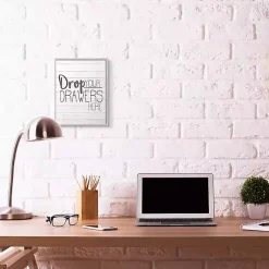Kirklands Home Wall Quotes & Signs|Drop Your Drawers Here Framed Wall Plaque White