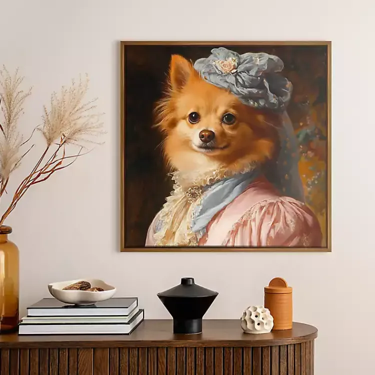 Kirklands Home Canvas Art|Duchess Daphne Daintypaws Framed Art Print Multi
