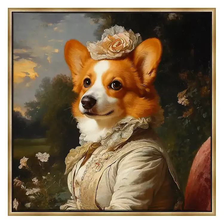 Kirklands Home Canvas Art|Duchess Wilhelmina Wagglesworth Framed Art Print Multi