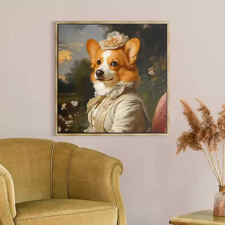 Kirklands Home Canvas Art|Duchess Wilhelmina Wagglesworth Framed Art Print Multi