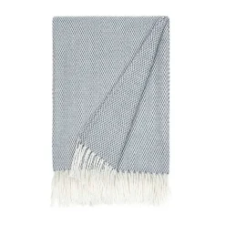 Clearance Dusk Herringbone Throw with Fringe Blankets & Throws