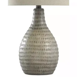 Kirklands Home Table Lamps|Earth Tone Oak Table Lamp Gray