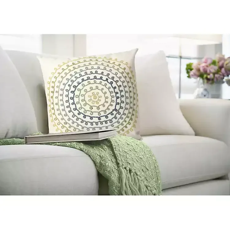 Kirklands Home Outdoor Cushions & Pillows|Earthy Lamontage Swirl Outdoor Throw Pillow Ivory