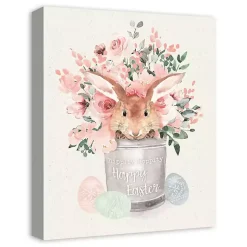 Easter Bunny Bucket Canvas Art Print Easter Decorations