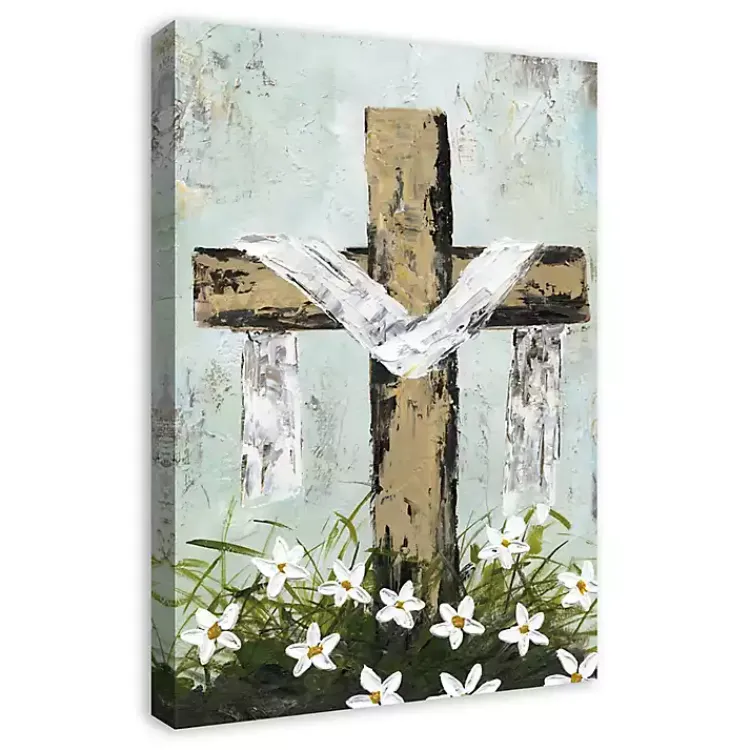 Online Easter Cross Canvas Art Print Easter Decorations