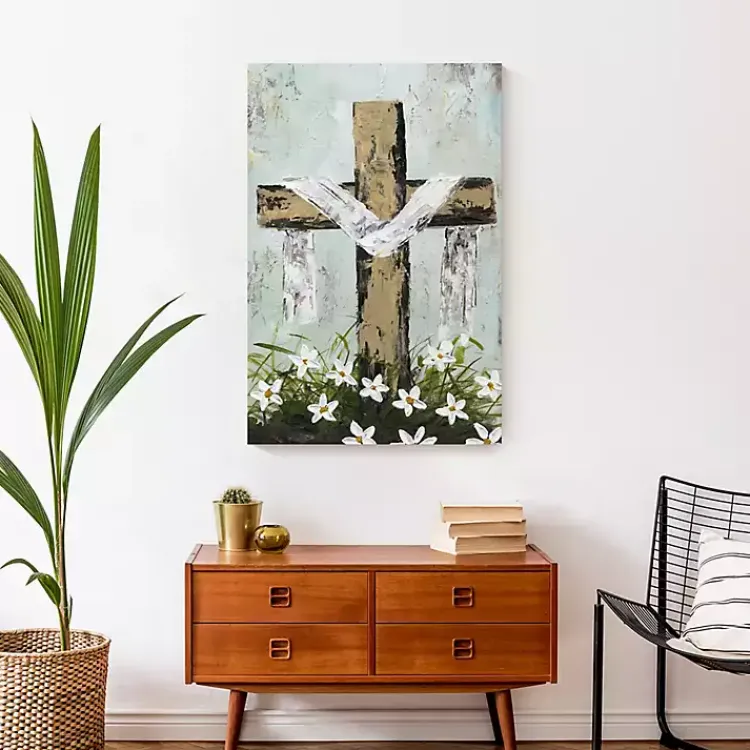 Online Easter Cross Canvas Art Print Easter Decorations