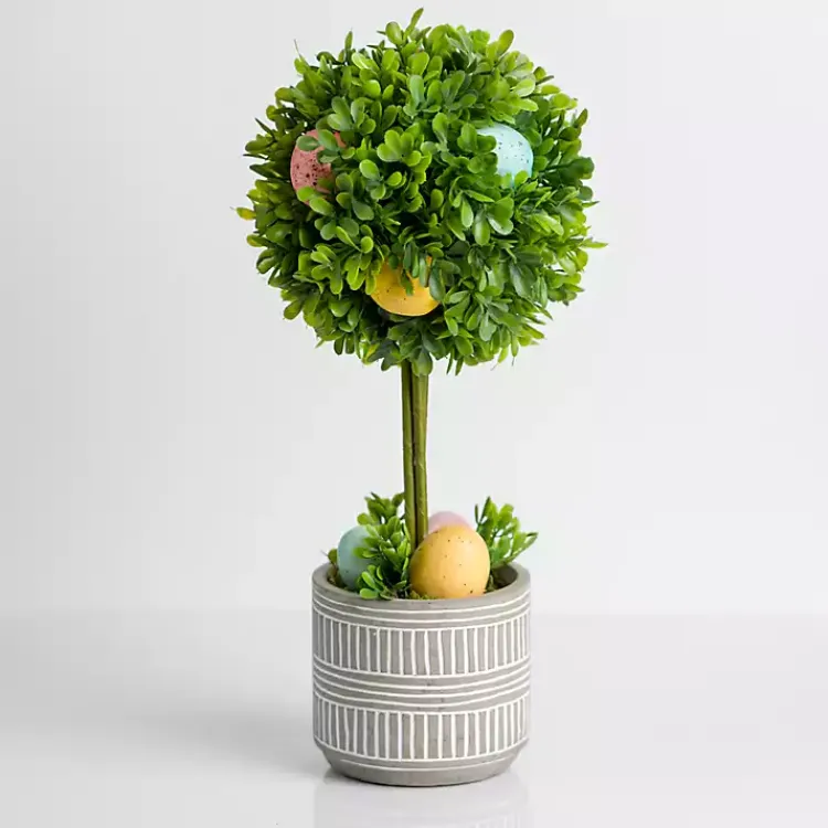 New Easter Egg Boxwood Topiary Easter Decorations