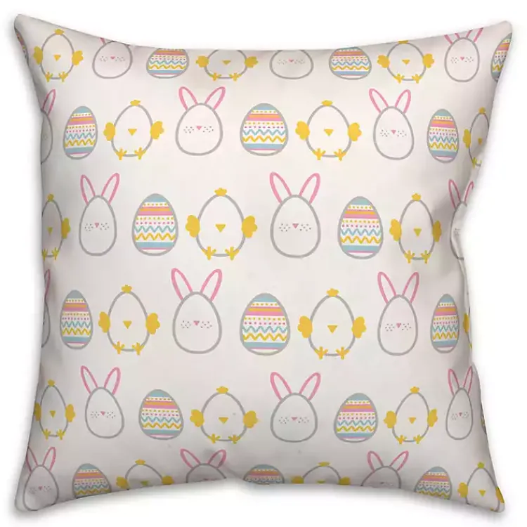 Online Easter Egg Icons Outdoor Pillow Easter Decorations