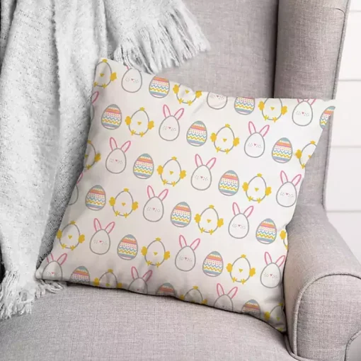 Online Easter Egg Icons Outdoor Pillow Easter Decorations