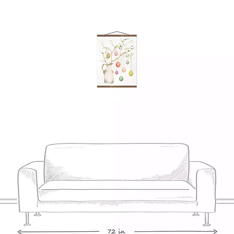 Hot Easter Egg Tree Teak Hanging Canvas Art Print Easter Decorations