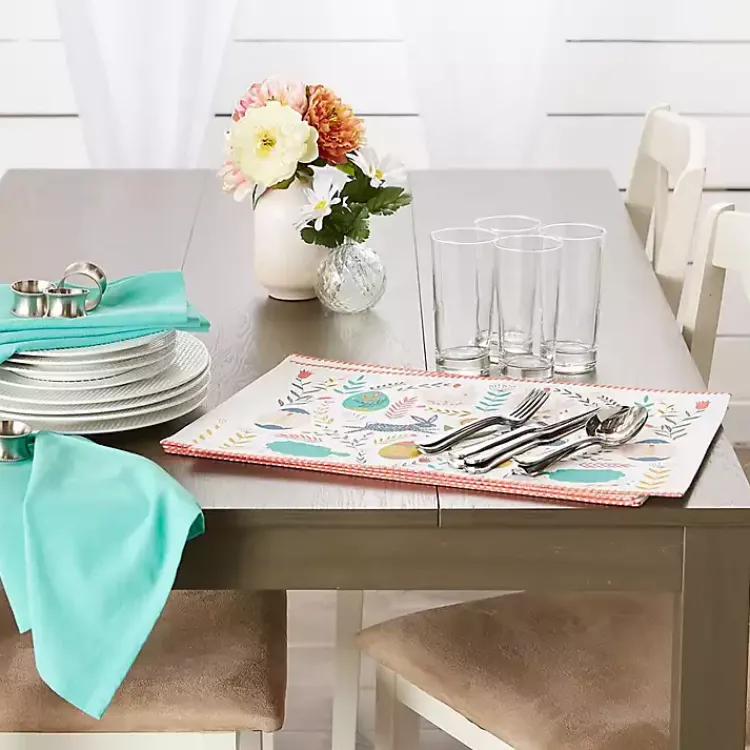 Discount Easter Folk Garden Placemats, Set of 6 Easter Decorations