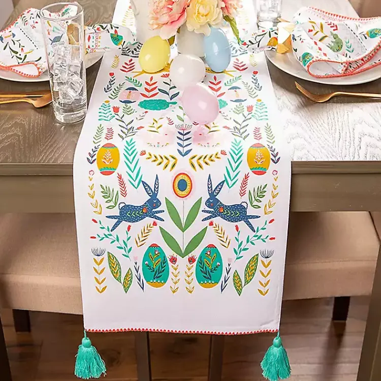 Best Easter Garden Folk Table Runner, 72 in. Easter Decorations