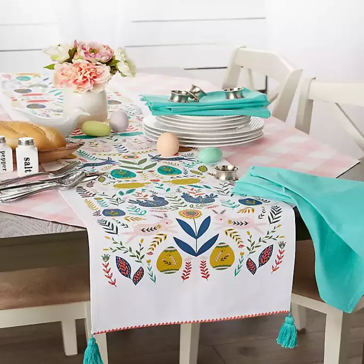 Best Easter Garden Folk Table Runner, 108 in. Easter Decorations