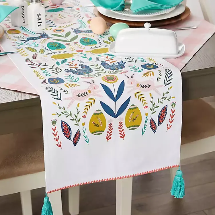 Best Easter Garden Folk Table Runner, 108 in. Easter Decorations