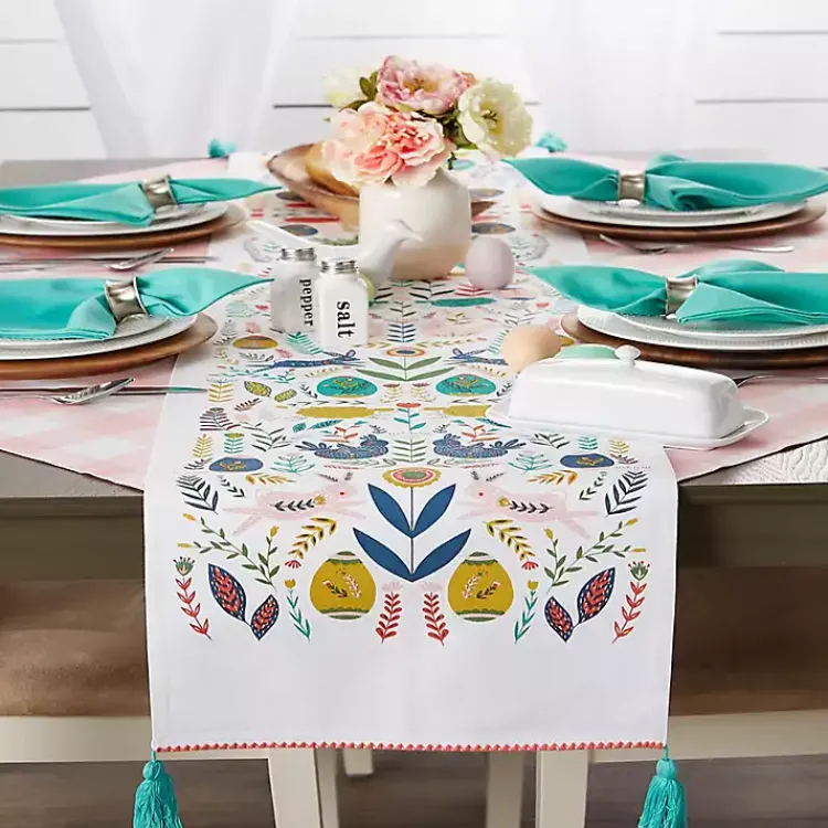 Best Easter Garden Folk Table Runner, 108 in. Easter Decorations