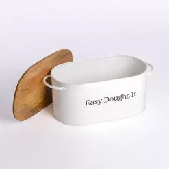 Kirklands Home Kitchen Storage|Easy Doughs It Metal Bread Box White