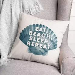 Kirklands Home Outdoor Cushions & Pillows|Eat, Beach, Sleep, Repeat Outdoor Throw Pillow