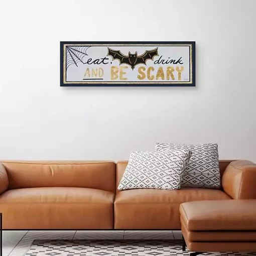 Discount Eat Drink And Be Scary Halloween Wall Plaque Halloween
