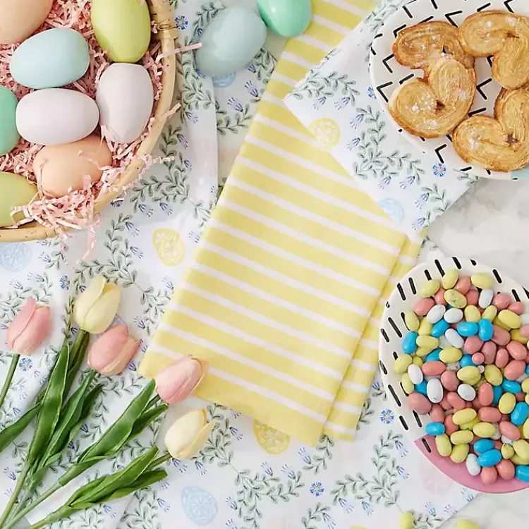 Eggs and Greenery Kitchen Towels, Set of 3 Easter Decorations