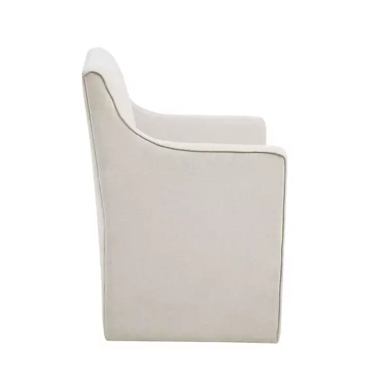 Kirklands Home Dining Chairs|Elaine Cream Upholstered Skirted Dining Chair White