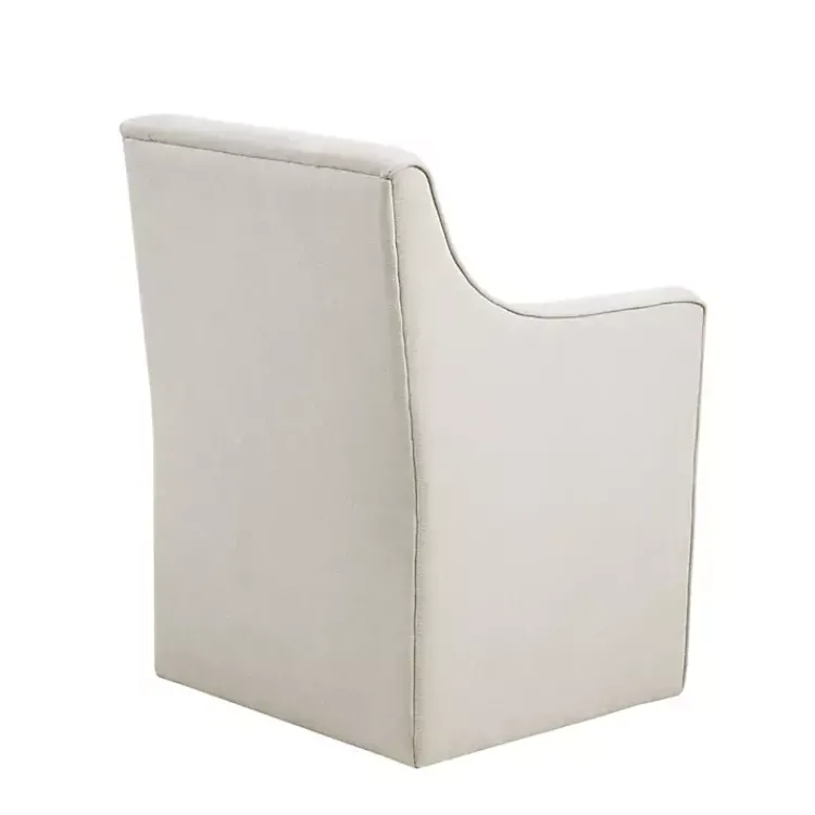 Kirklands Home Dining Chairs|Elaine Cream Upholstered Skirted Dining Chair White